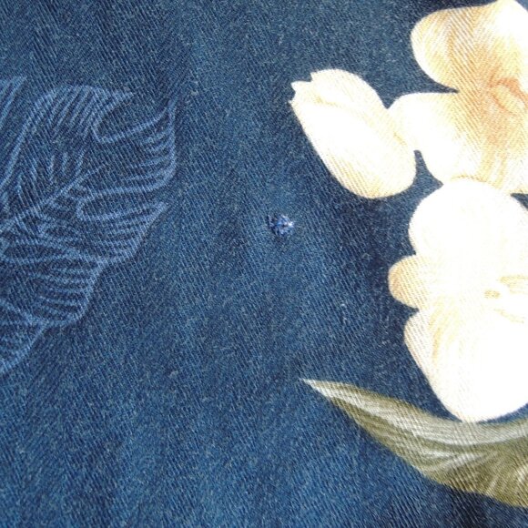 Vintage Caribbean Joe Blue Floral Tropical Shirt Dress 2X - Picture 8 of 9